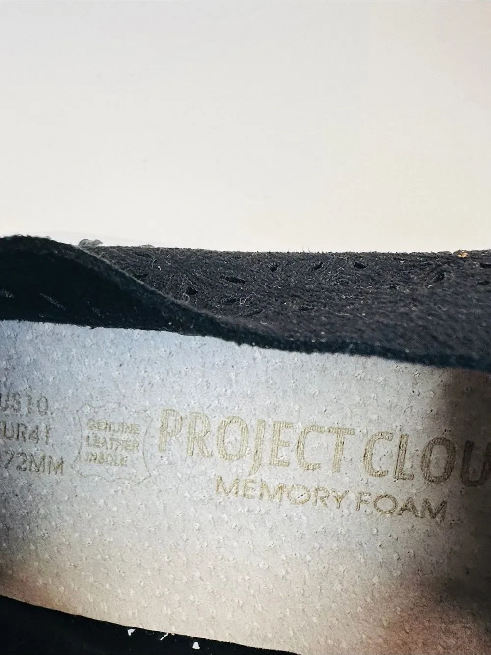 Project Cloud Black Suede Leather Lazer Cut Slip on Shoes